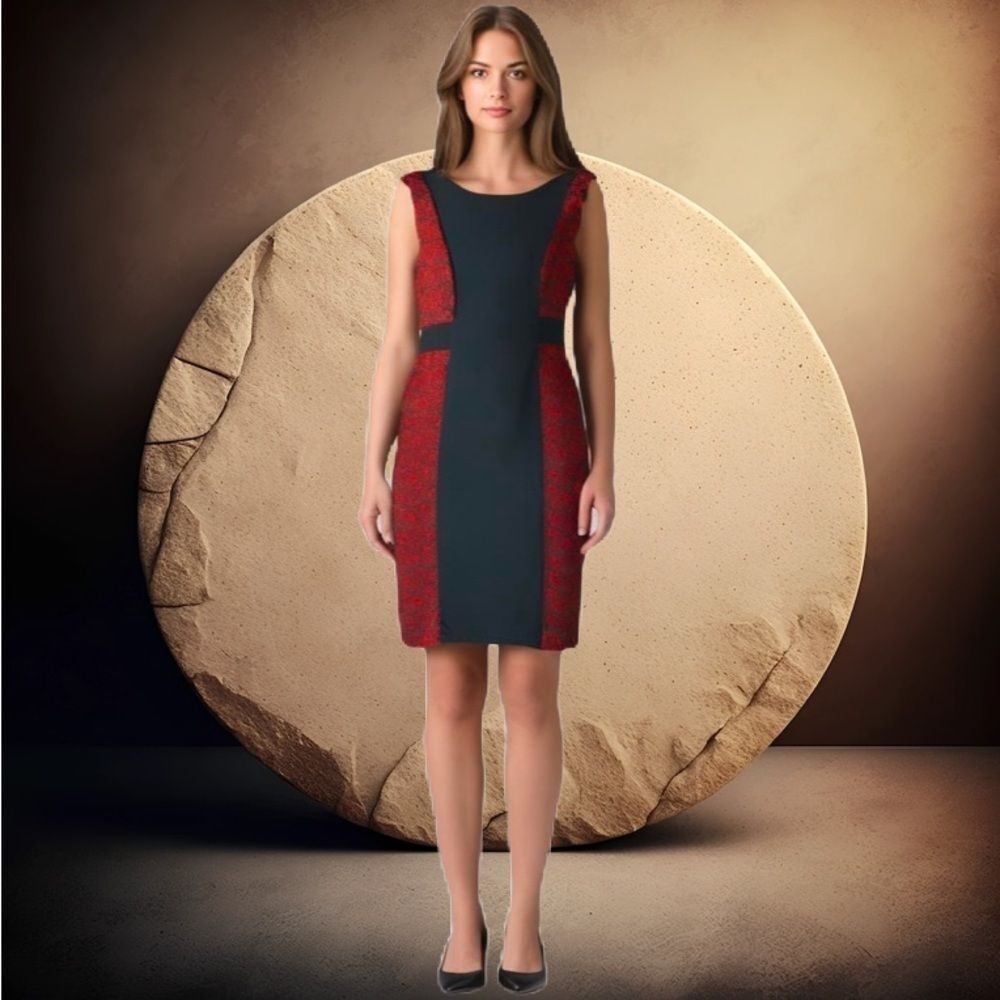 Cynthia Rowley‎ Sleeveless Black and Red Dress  Size 6